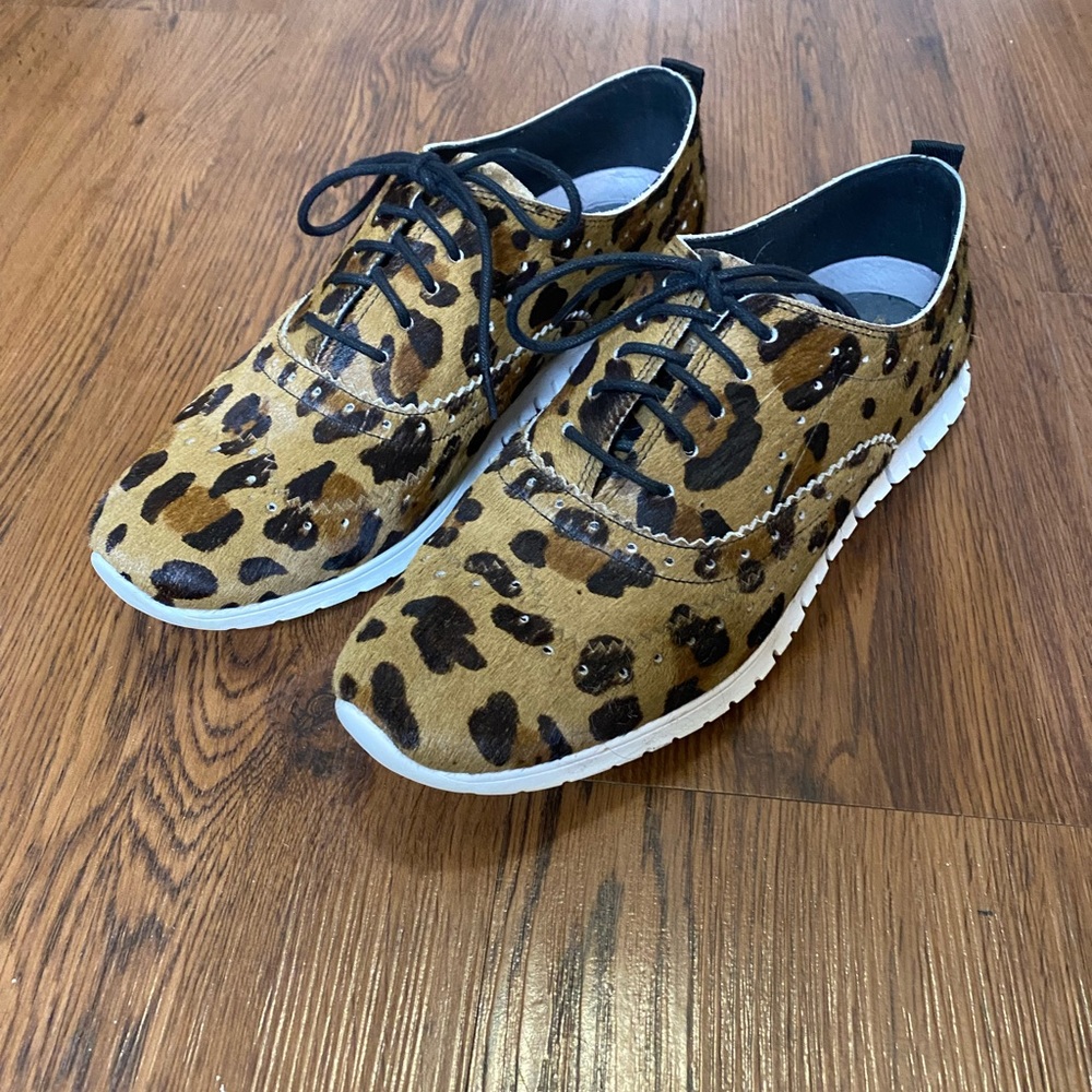 Woman’s Cole Haan Zerogrand Leopard Print Oxfords